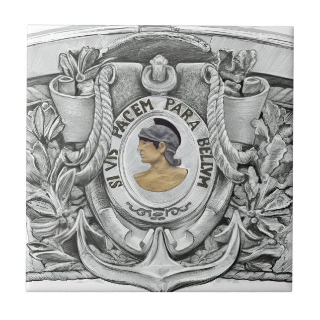 AZULEJO DE CERÁMICA SI VIS PACEM PARA BELLUM (Frente)