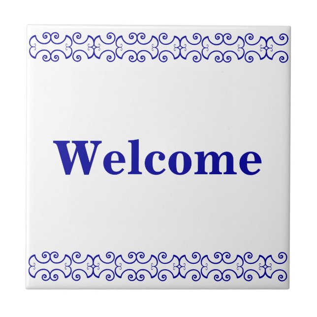 Azulejo De Cerámica Signo positivo del Victorian (Frente)