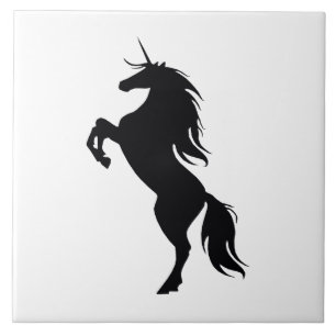 Azulejo De Cerámica Silhouette Black Unicorn