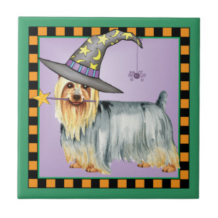 Azulejo De Cerámica Silky Terrier Witch