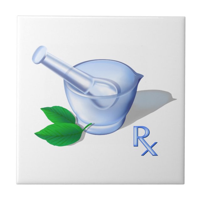 Azulejo De Cerámica Símbolo de farmacia (Frente)