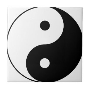 Azulejo De Cerámica Símbolo filosófico motivacional Yin y Yang