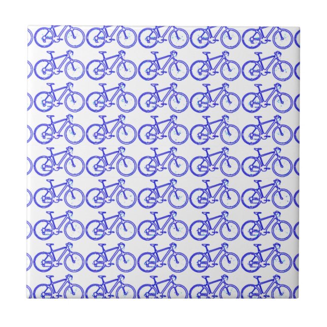 Azulejo De Cerámica simple patrón de bicicleta (Frente)