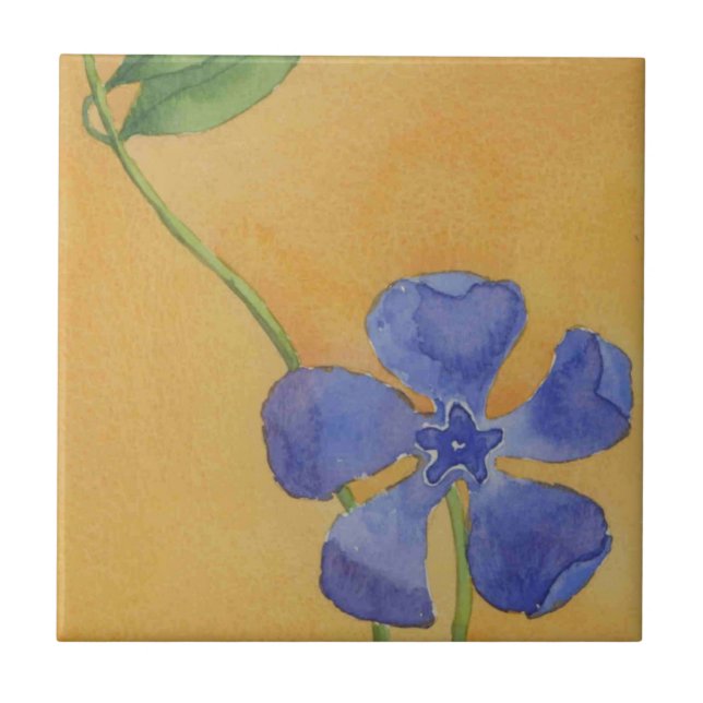 Azulejo De Cerámica "Simply Vinca" Cocina Jardín Tile de cerámica (Frente)
