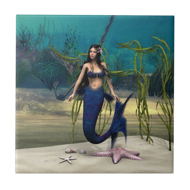 Azulejo De Cerámica Sirena (Frente)