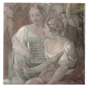 Azulejo De Cerámica Sitio de la música (fresco) (detalle de 60259)