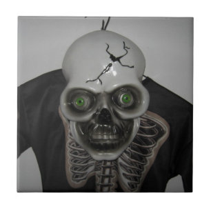 Azulejo De Cerámica Skeleton Skull Halloween