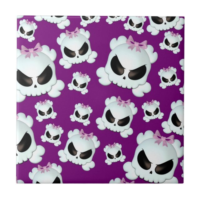 Azulejo De Cerámica Skullz femenino (Frente)