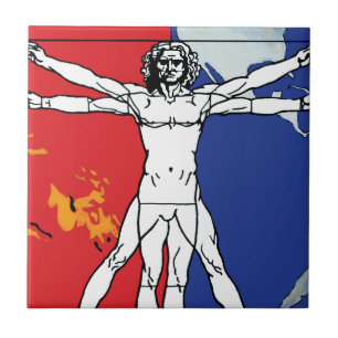 Azulejo De Cerámica Skylab 2 Vitruvian Man Mission