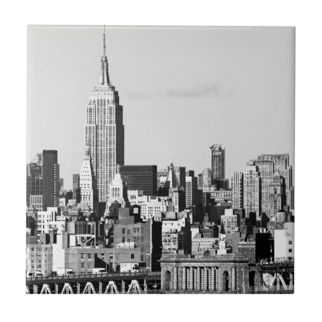 Azulejo De Cerámica Skyline II de NYC (Frente)