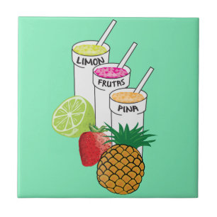 Azulejo De Cerámica Smoothie de la fruta del verano
