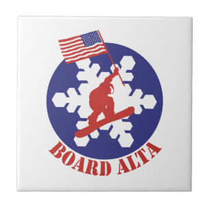 Azulejo De Cerámica Snowboard Alta