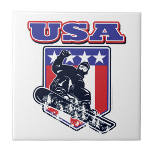 Azulejo De Cerámica Snowboarding en Estados Unidos