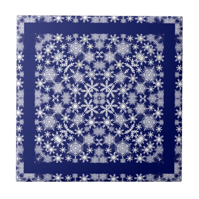 Azulejo De Cerámica Snowflakes Lace (Frente)