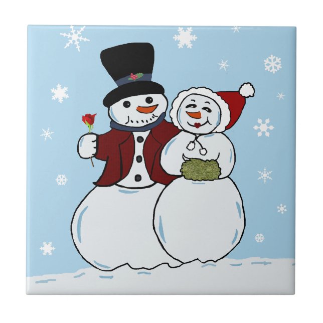 Azulejo De Cerámica Snowship (Frente)