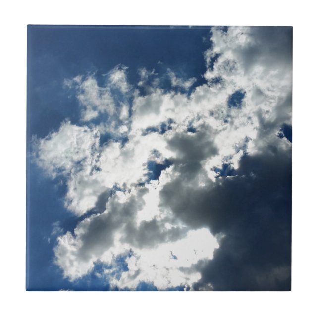 Azulejo De Cerámica Sólo nubes (Frente)