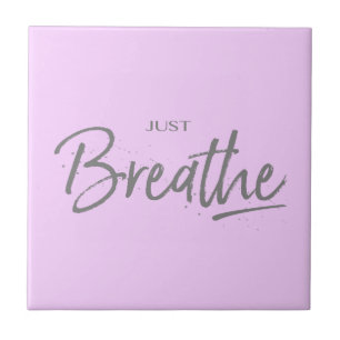 Azulejo De Cerámica Sólo Respira, Yoga, Cita Zen