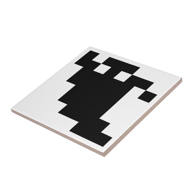 Azulejo De Cerámica Sombra de fantasma de 8 bits (Lado)