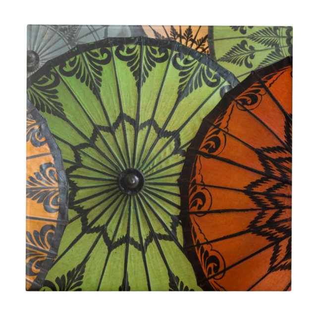 Azulejo De Cerámica sombrillas a la venta, bagan, Myanmar (Frente)