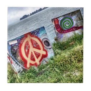 Azulejo De Cerámica Sorprendente graffiti de arte en Berkeley, Califor