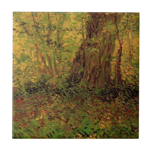 Azulejo De Cerámica Sotobosque de Vincent van Gogh (Frente)