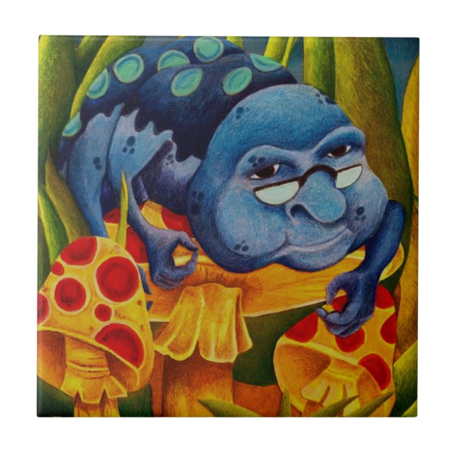 Azulejo De Cerámica Soy exacto tres pulgadas de alto (Frente)