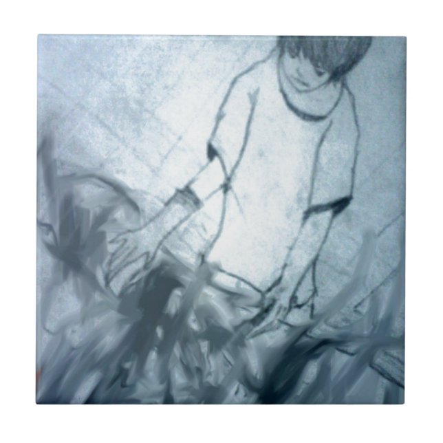 Azulejo De Cerámica Soy un anime de manga de ensueño (Frente)