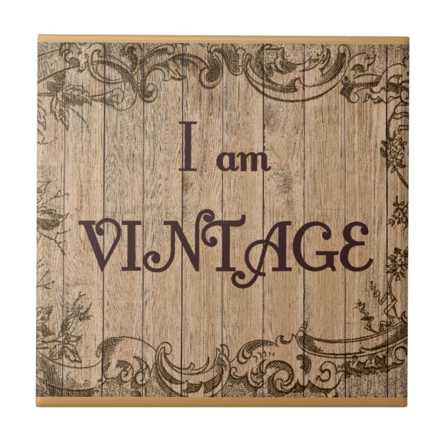 Azulejo De Cerámica Soy Vintage (Frente)