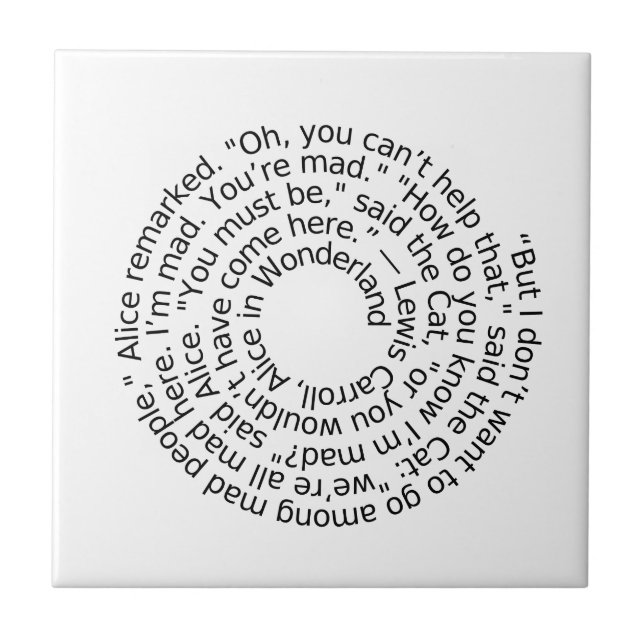 Azulejo De Cerámica Spiral-alicewonderland2 (Frente)