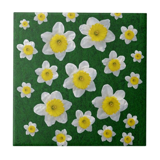 Azulejo De Cerámica Spring Daffodils (Frente)