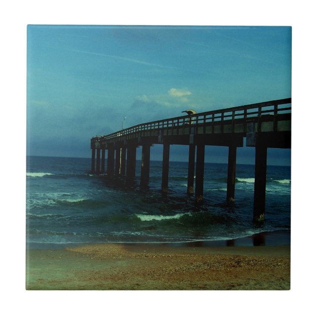 Azulejo De Cerámica St. Augustine Pier (Frente)