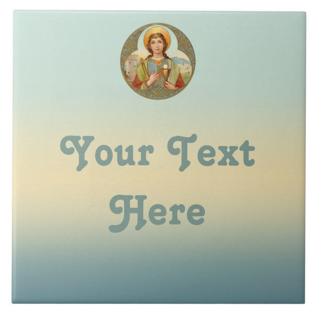 Azulejo De Cerámica St. Barbara (BK 001) Tile cerámico 3 (Frente)