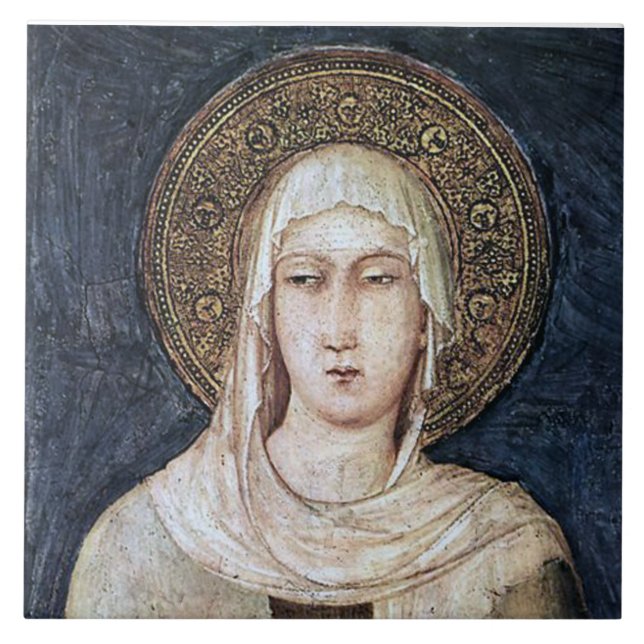AZULEJO DE CERÁMICA ST CLARE DE ASSISI, (Frente)