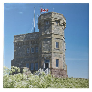 Azulejo De Cerámica St. John's, Terranova, Canadá, Cabot Tower,