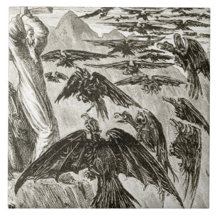 Azulejo De Cerámica St Patrick y los pájaros del demonio, 'del Trias T