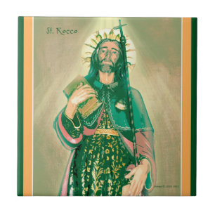 Azulejo De Cerámica St. Rocco - San Rocco - St. Roch Ceramic Tile