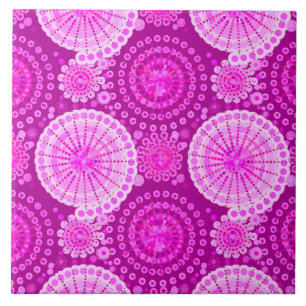 Azulejo De Cerámica Starburst and pinUCES, amethyst morple