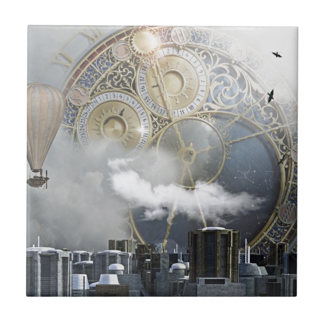 Azulejo De Cerámica Steampunk (Frente)