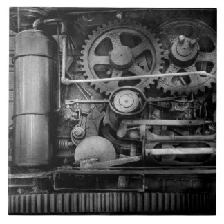 Azulejo De Cerámica Steampunk - Acero Serio