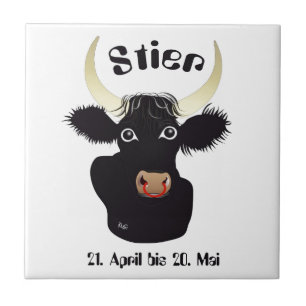 Azulejo De Cerámica Stier 21. Abril bis 20. Mai Fotoflis