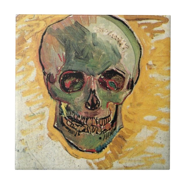 Azulejo De Cerámica Still Life Skull de Vincent van Gogh (Frente)