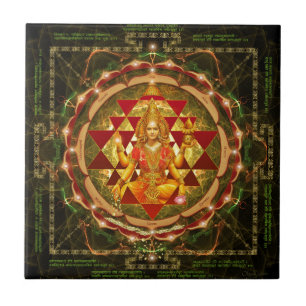 Azulejo De Cerámica Stotram en Devi Lakshmi - Shri Yantra- Mahalakshmi