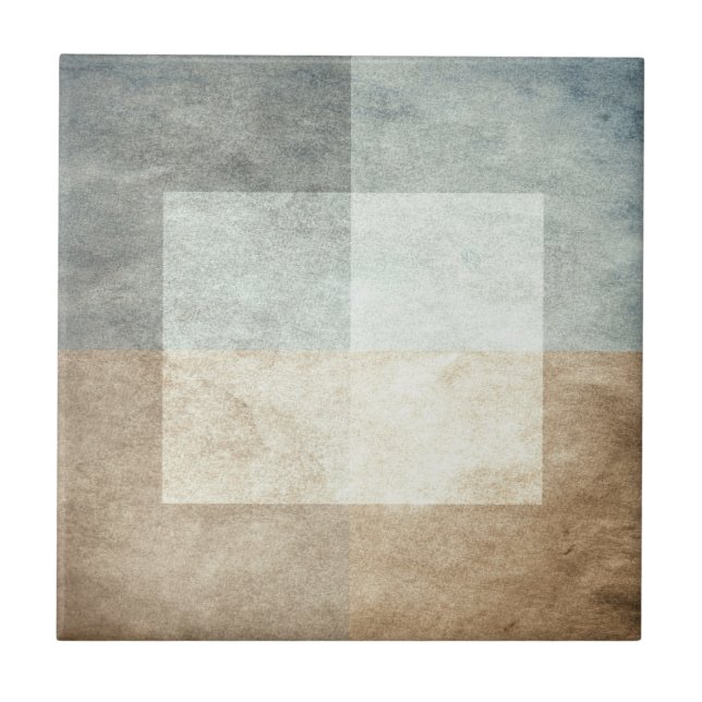 Azulejo De Cerámica sucio acuarela-como extracto gráfico (Frente)