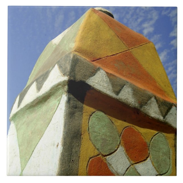 Azulejo De Cerámica Sudán, Norte (Nubia), Techo decorado (Frente)