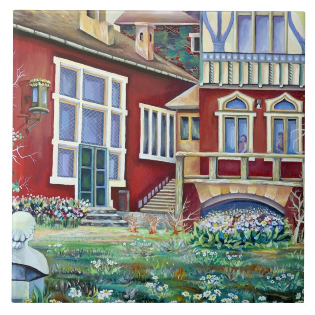 Azulejo De Cerámica Suecia, paisaje tradicional