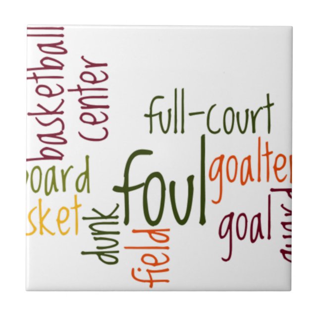 Azulejo De Cerámica Sueños de soltar: Baloncesto - Juego de Campeones (Frente)