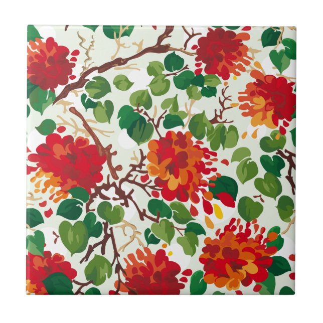 Azulejo De Cerámica Sueños florales #6 en Susiejayne (Frente)