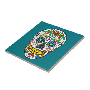Azulejo De Cerámica Sugar Skull