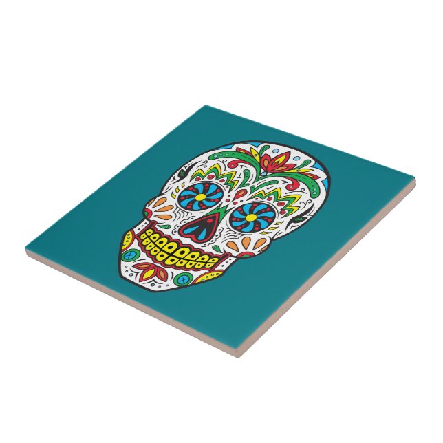 Azulejo De Cerámica Sugar Skull (Lado)