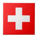 Azulejo De Cerámica Suiza<br><div class="desc">Bandera de Suiza</div>